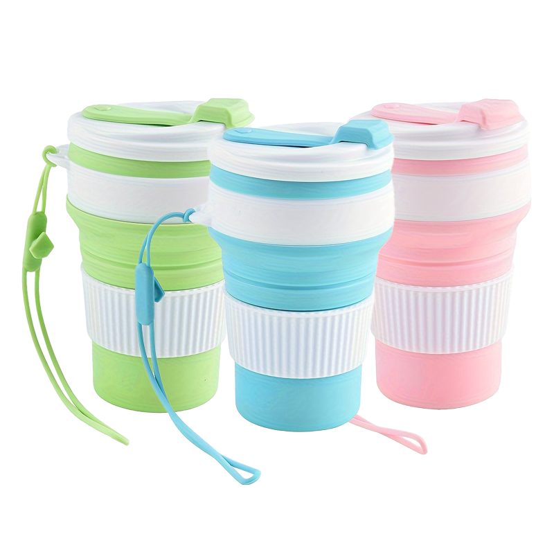 Camping Cooking Pot - Collapsible Silicone Travel Cup, Reusable Foldable