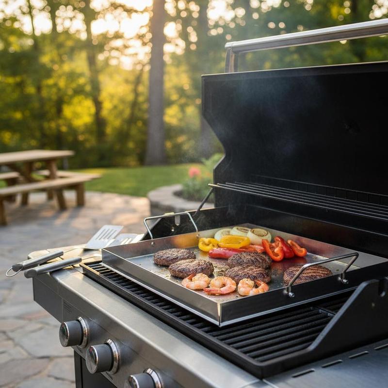 Camping Cooking Set - Universal Flat Top Griddle 18x16 Inch
