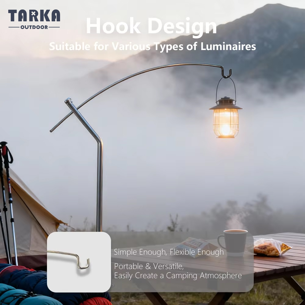 Camp Cutting Board - TARKA Detachable Lantern Stand Adjustable Ultralight
