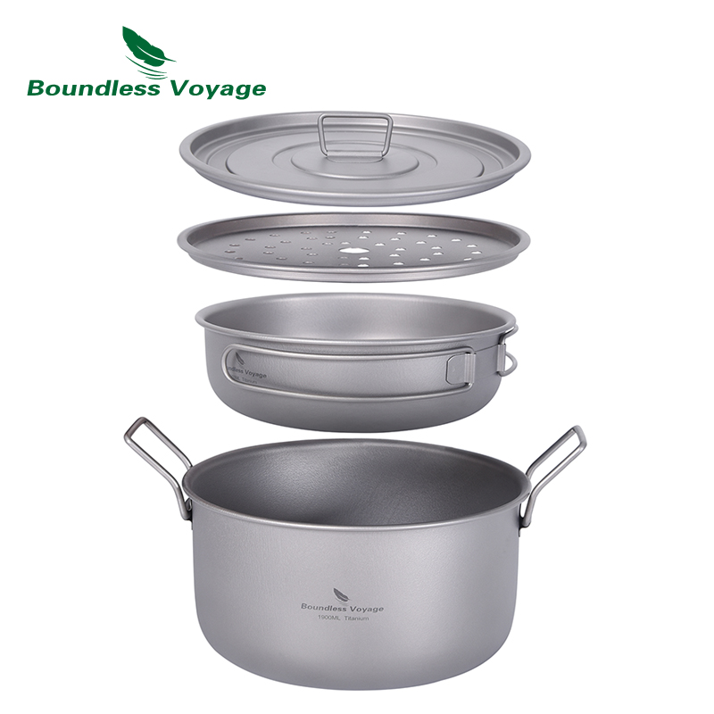 Camping Cooking Rice - Boundless Voyage Camping Cooking Pot Multifunctional