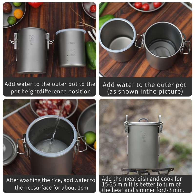 KEITH Pure Titanium Rice Cooke - Camping Cooking Rice recension och pris