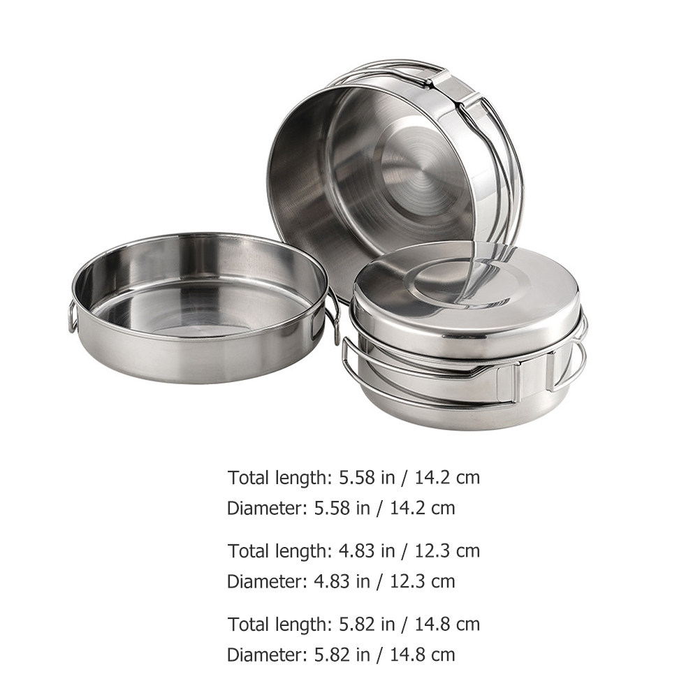 1Set Stainless Steel Camping C - Camping Cooking Pot recension och pris