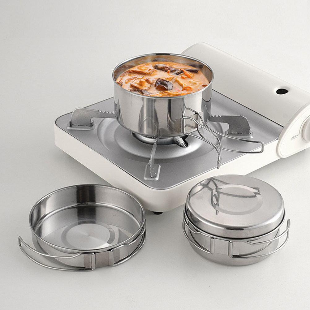 1Set Stainless Steel Camping C - Camping Cooking Pot recension och pris