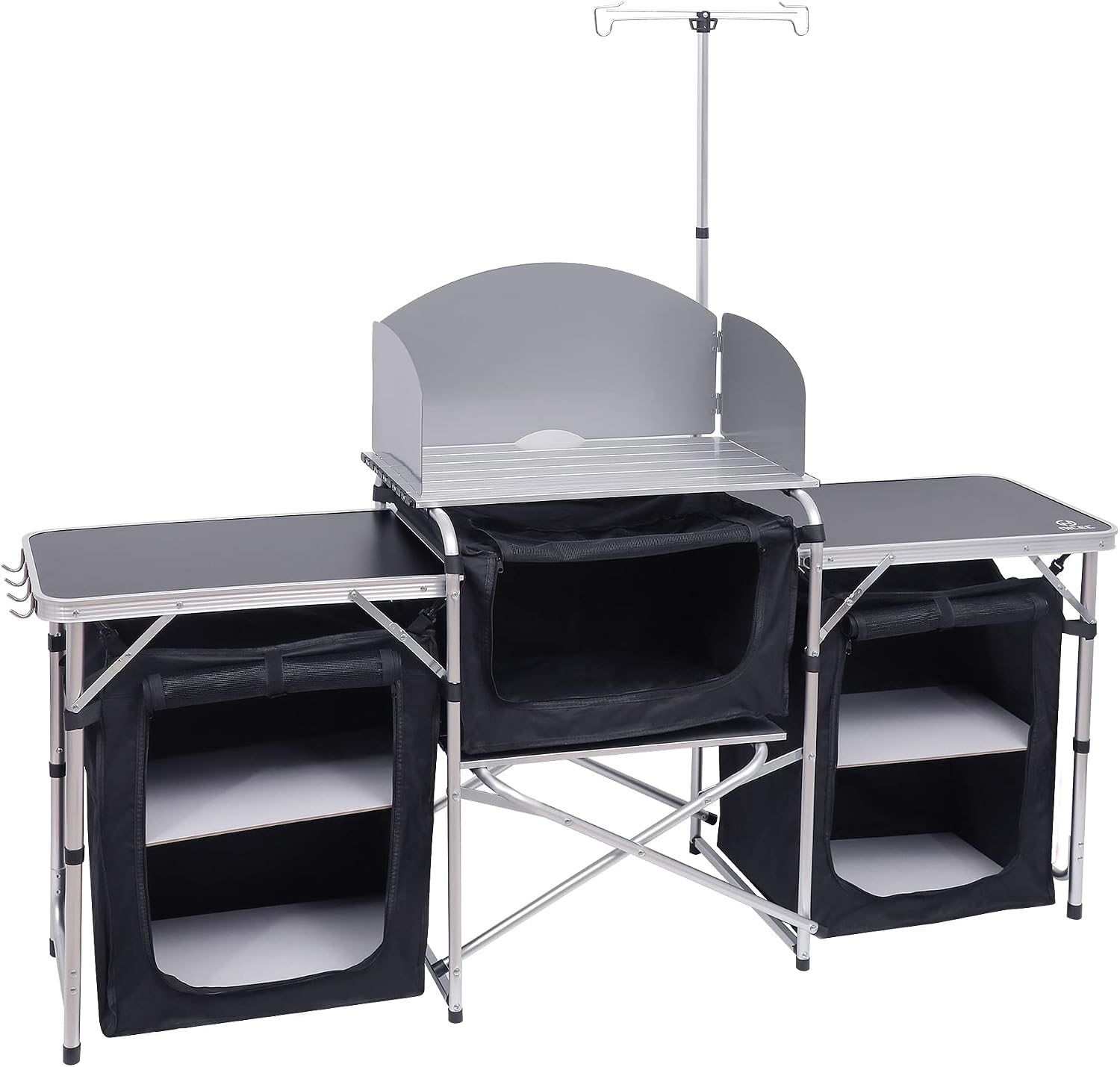 Folding Camping Kitchen Table  - Camping Cooking Table With Windshield recension och pris