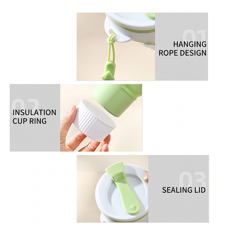 Collapsible Silicone Travel Cu - Camping Cooking Pot recension och pris