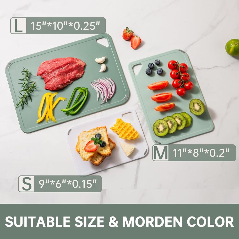 Plastic Cutting Board Set of 3 - Camp Cutting Board recension och pris