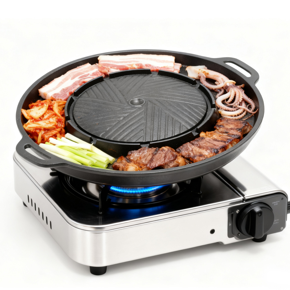 KOSUN Korean BBQ Grill Pan 2 i - Camping Cooking Pot recension och pris