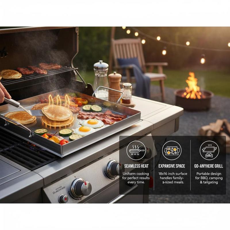 Universal Flat Top Griddle 18x - Camping Cooking Set recension och pris