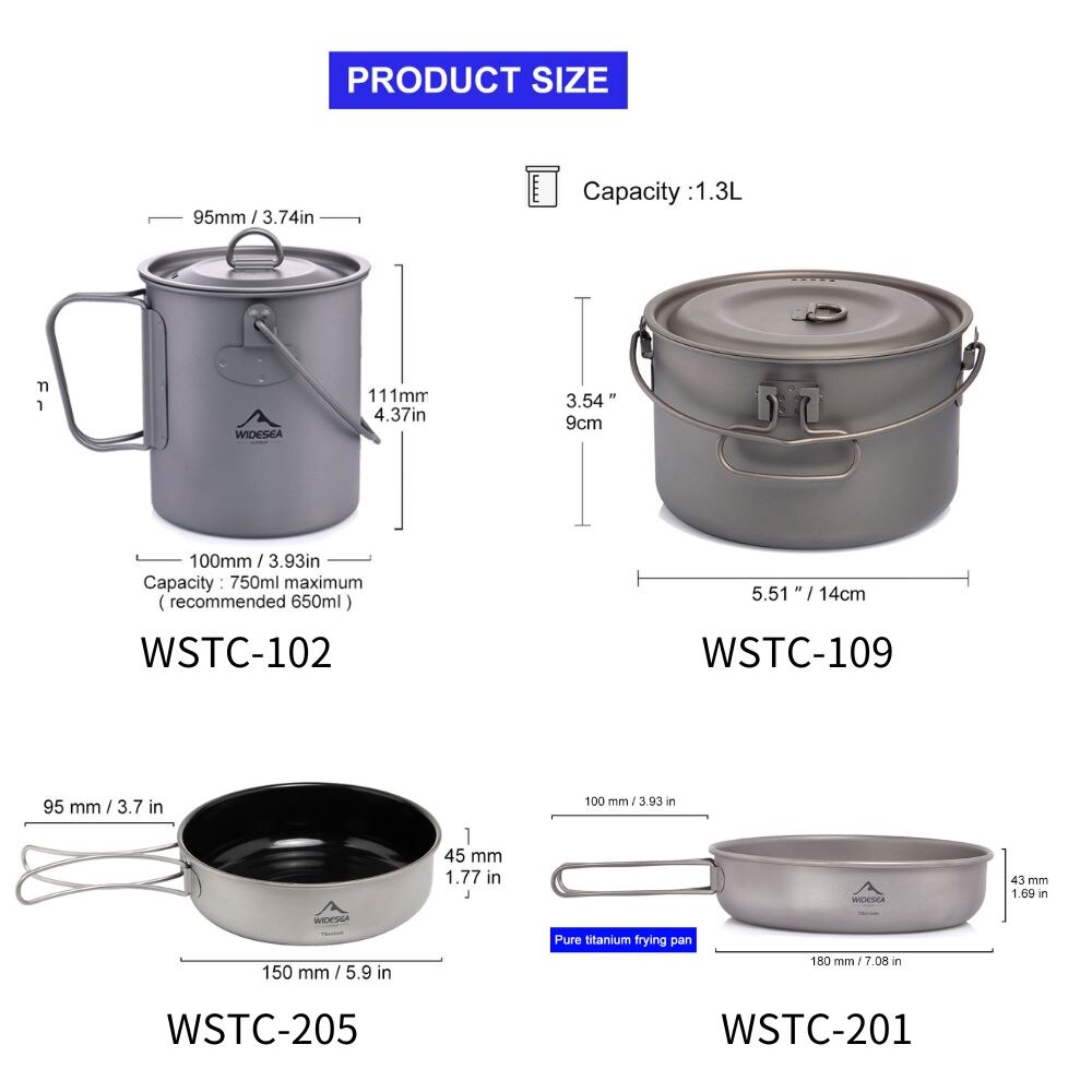 Widesea Camping Tableware Tita - Camping Cooking Rice recension och pris