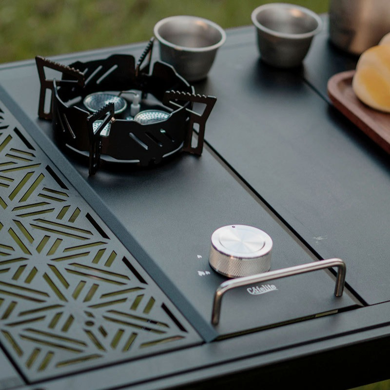 Mini Split Gas Stove Half Unit - Camping Cooking Table With Windshield recension och pris