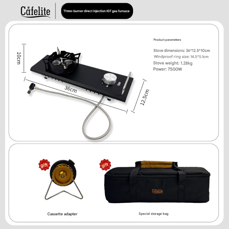 Mini Split Gas Stove Half Unit - Camping Cooking Table With Windshield recension och pris