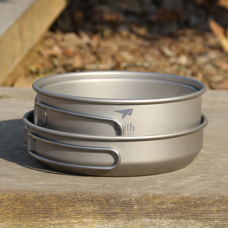 Keith 3PCS Titanium Cookware P - Camping Cooking Set recension och pris