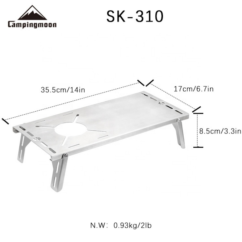 CAMPINGMOON SK-310 Multifuncti - Camping Cooking Table With Windshield recension och pris