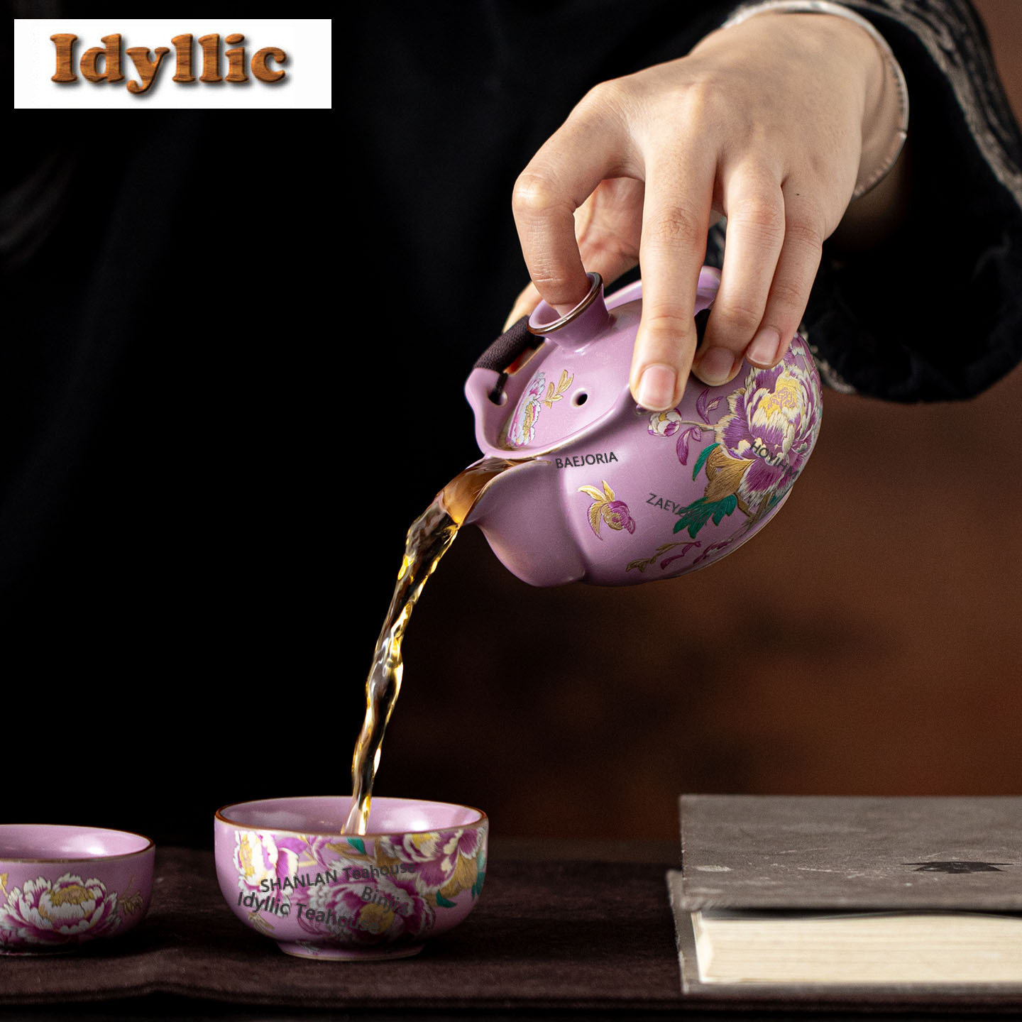 Purple Ru Peony Travel Tea Set - Japanese Camping Cooking recension och pris