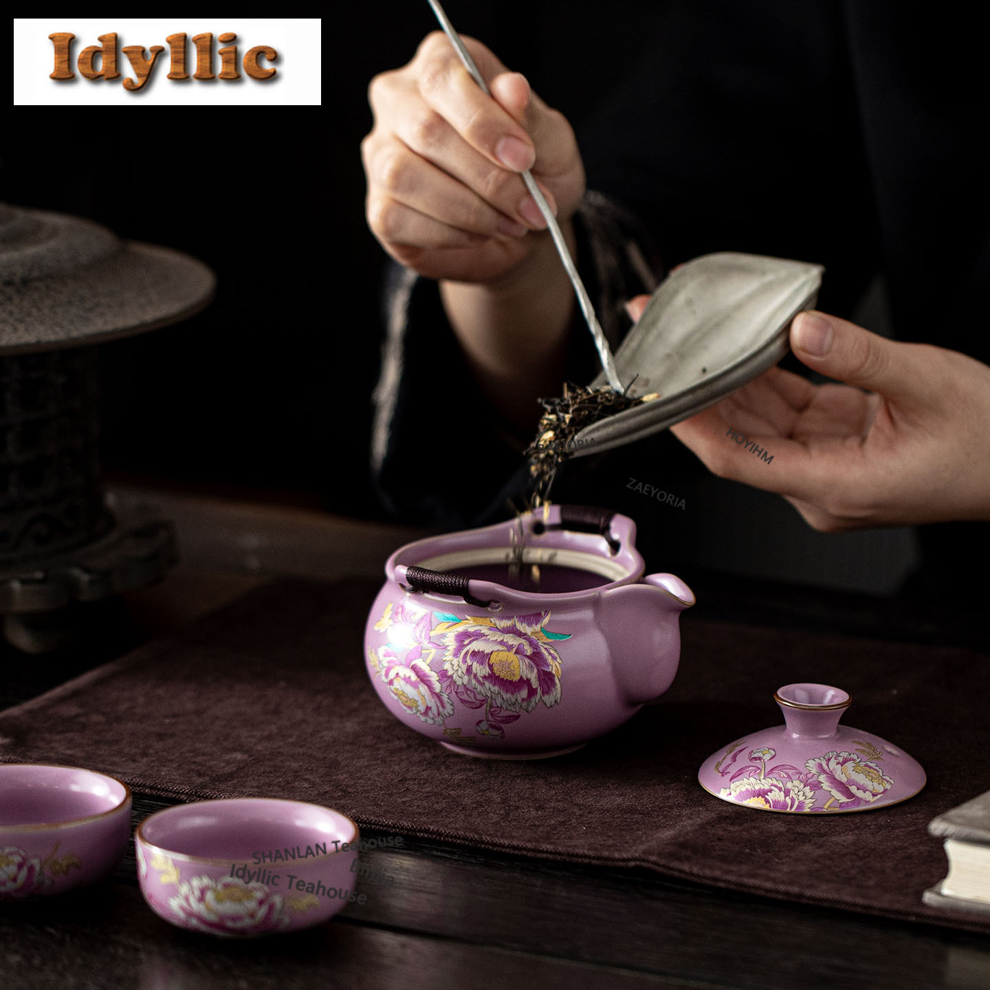Purple Ru Peony Travel Tea Set - Japanese Camping Cooking recension och pris