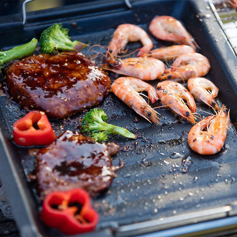 Outdoors Thick Square Grill Pa - Camping Cooking Pot recension och pris