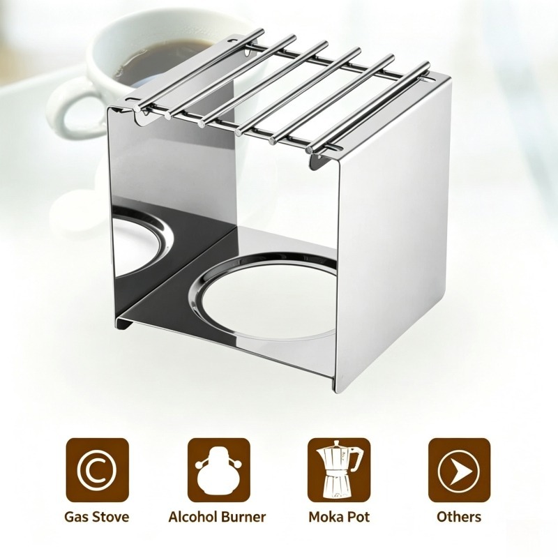 Stainless Steel Square Coffee  - Camping Cooking Set recension och pris