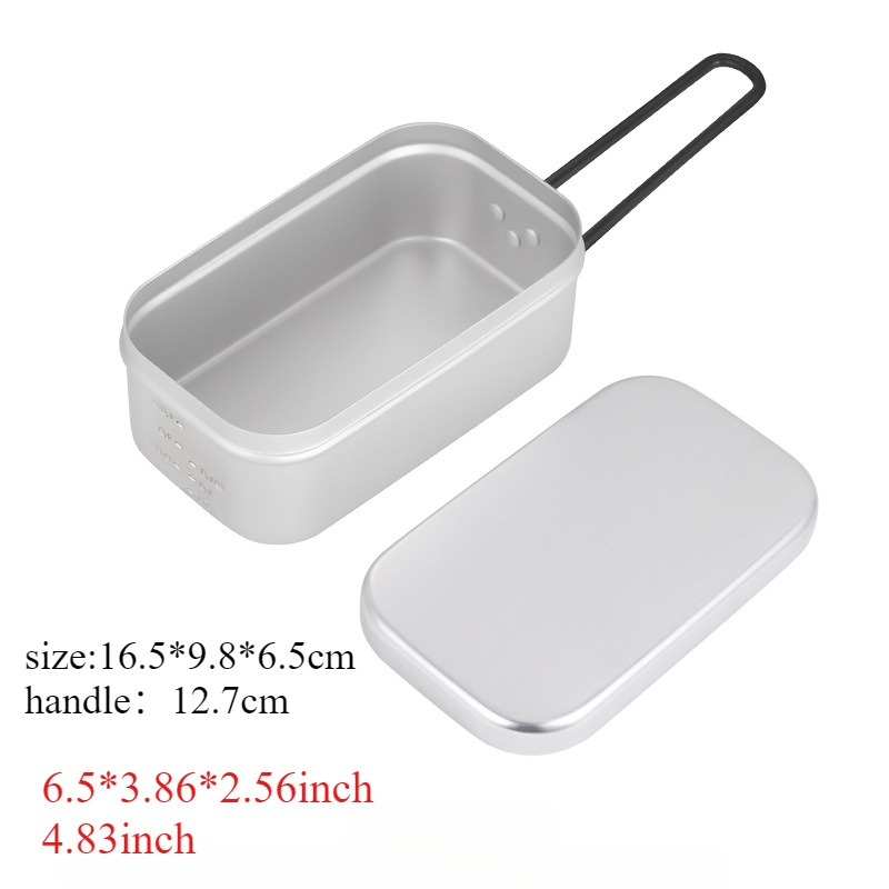 1PC Outdoor Aluminum Lunch Box - Camping Cooking Rice recension och pris