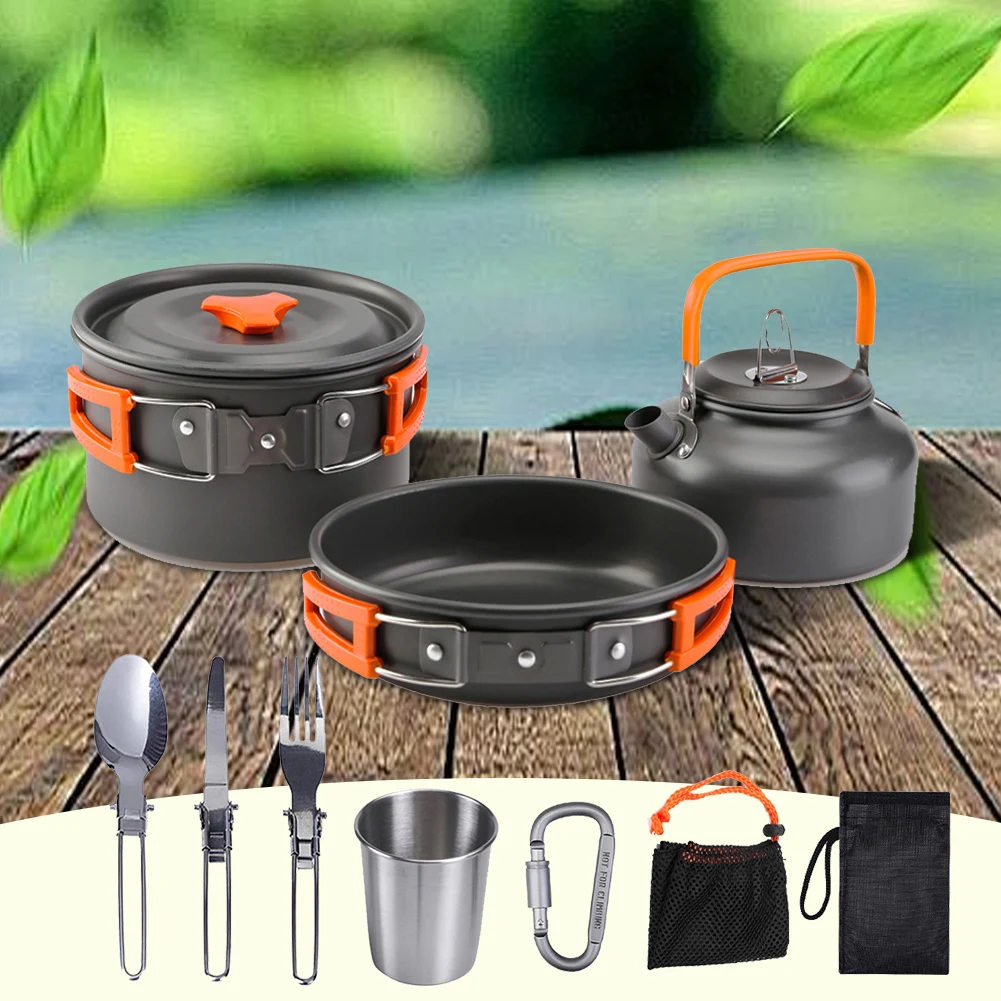 Camping Cookware Kit Kettle Po - Camping Cooking Set recension och pris
