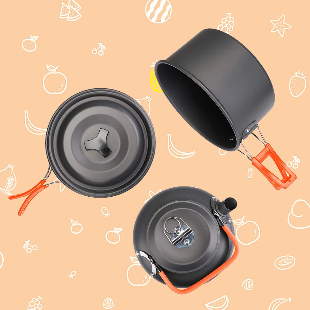 Camping Cookware Kit Kettle Po - Camping Cooking Set recension och pris