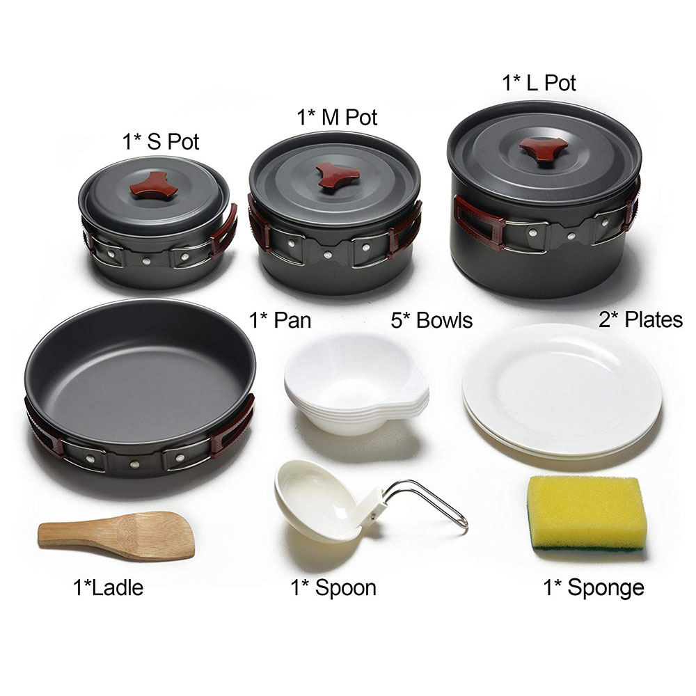 Outdoor Camping Cookware Kit N - Camping Cooking Rice recension och pris