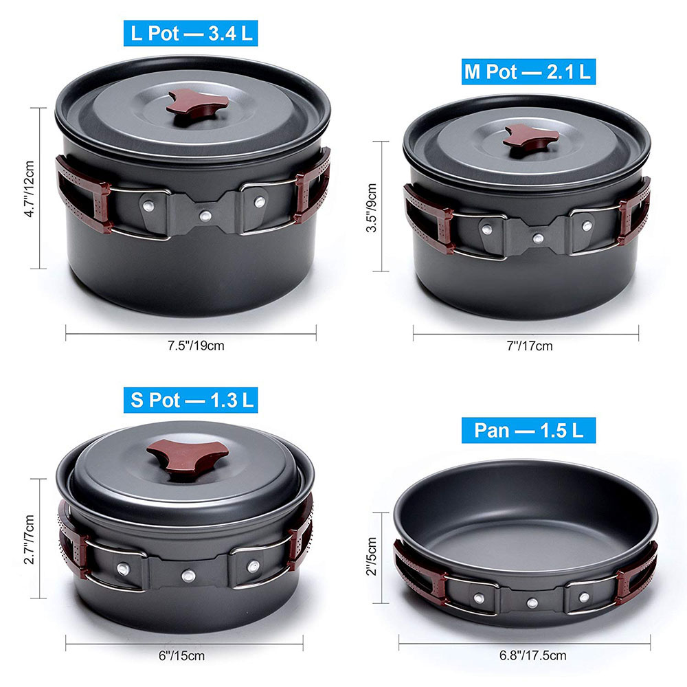 Outdoor Camping Cookware Kit N - Camping Cooking Rice recension och pris