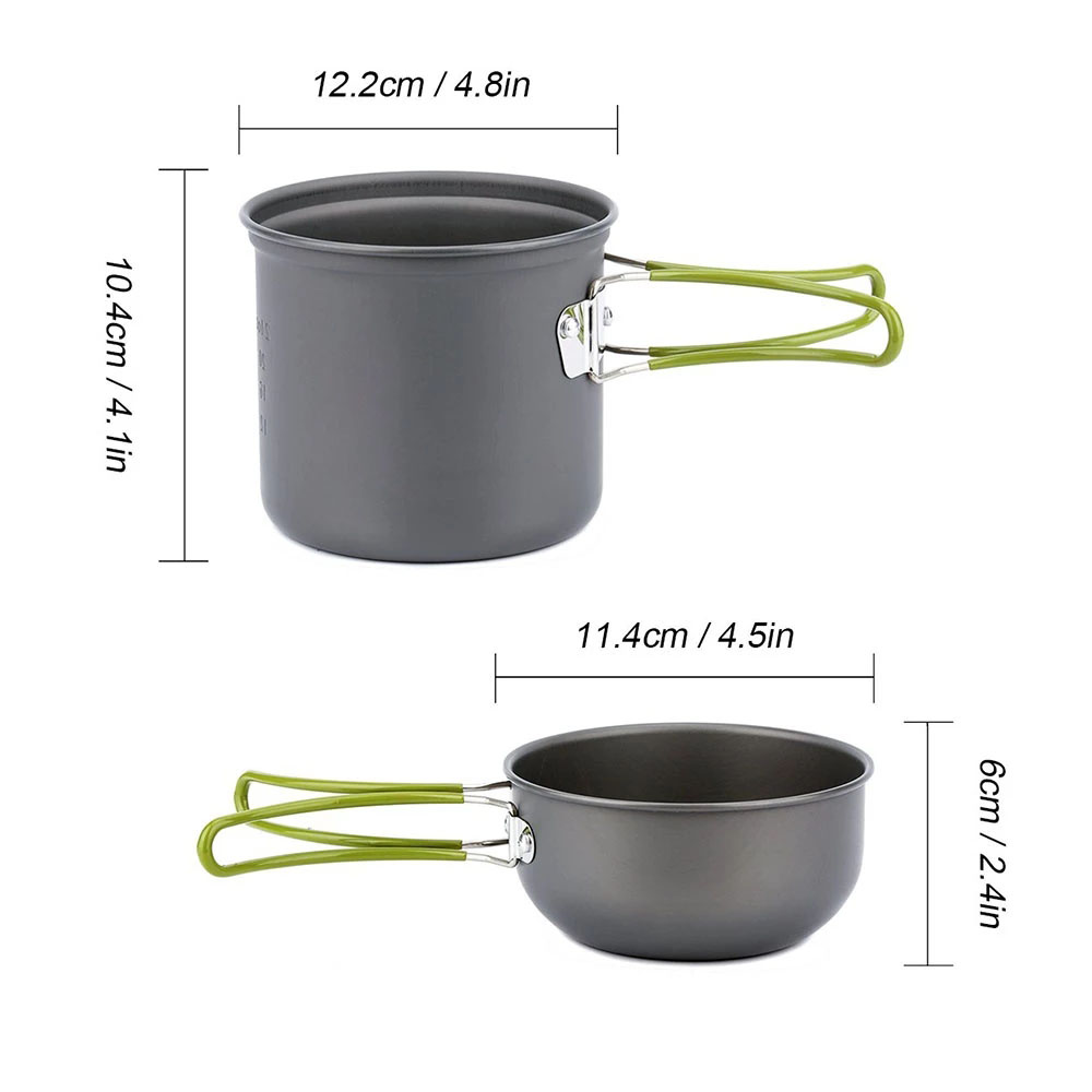 Camping Cookware Kit with Stov - Camping Cooking Rice recension och pris