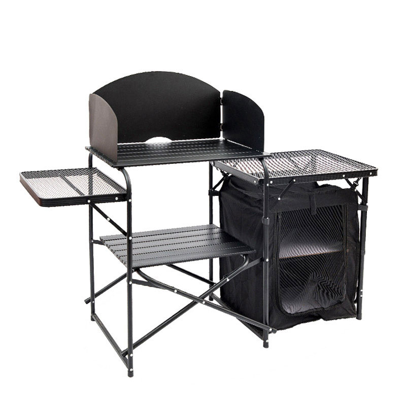 Factory Wholesale Portable Out - Camping Cooking Table With Windshield recension och pris